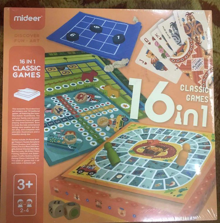 16 in 1 board game (Category: Board Games & Puzzles) located in San Juan City. Submitted by iambernie (Listing ID 1171146488, Image 1). Description: 16 games in 1! Featuring well loved games such as chess, snakes and ladders, sudoku etc Introduce your kids to board games to lessen their screen time! .