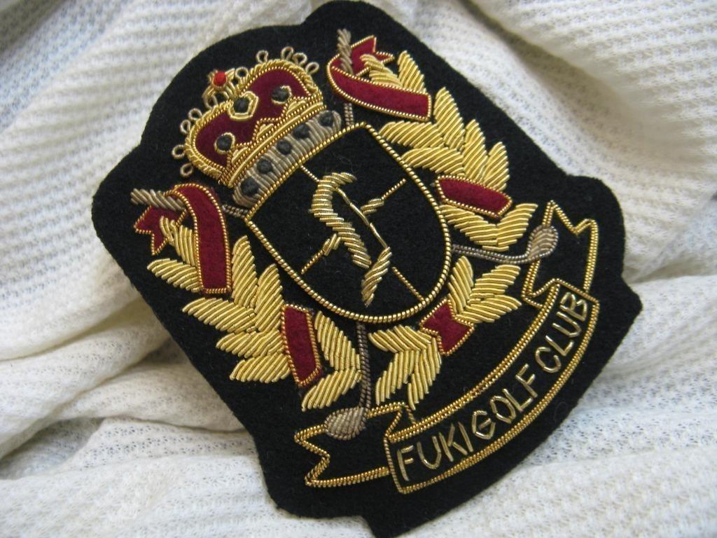 古典 英倫風格 日本 Fuki Golf Club 高爾夫球會 Www Fuji Gc Com English 金銀線手工刺繡會員章 實拍如圖 興趣及遊戲 收藏品及紀念品 古董收藏