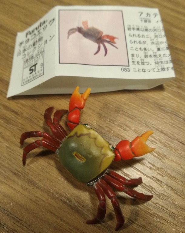 稀有海洋堂furuta Choco Q 日本的動物螃蟹全新 興趣及遊戲 玩具 遊戲類 Carousell