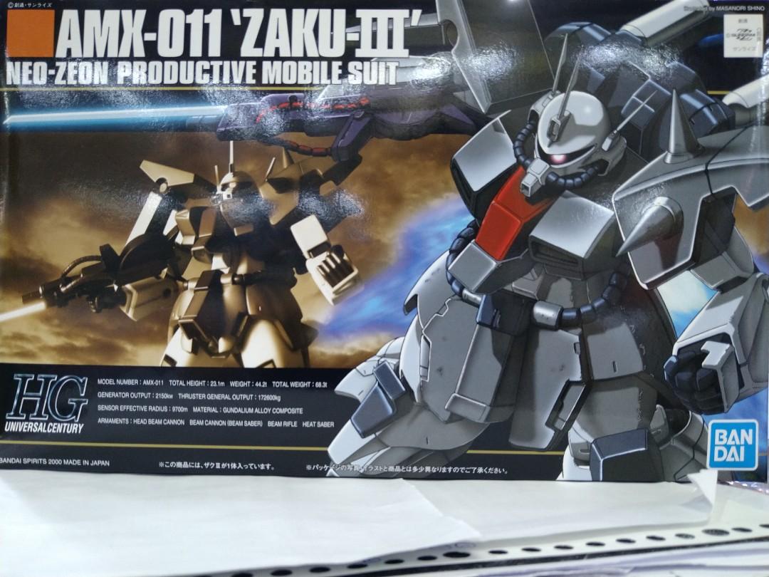 全新 Bandai HG 1/144 渣古III zaku III 渣古3, 興趣及遊戲, 玩具 & 遊戲類 - Carousell