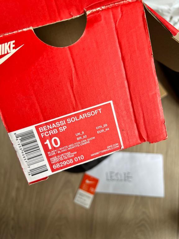 絕版Nike FCRB Benassi Solarsoft 拖鞋Slides Slippers 全新US10, 男裝