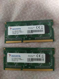 ADATA 4gb ddr3l ram, sk hynix 8gb ddr3l ram