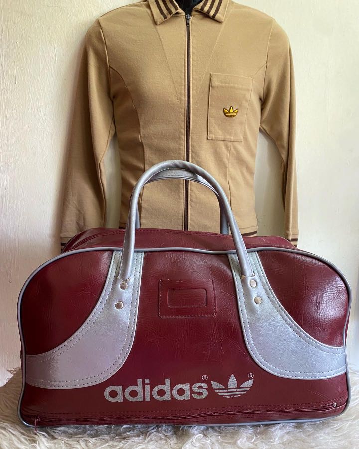 Adidas leather store bag vintage