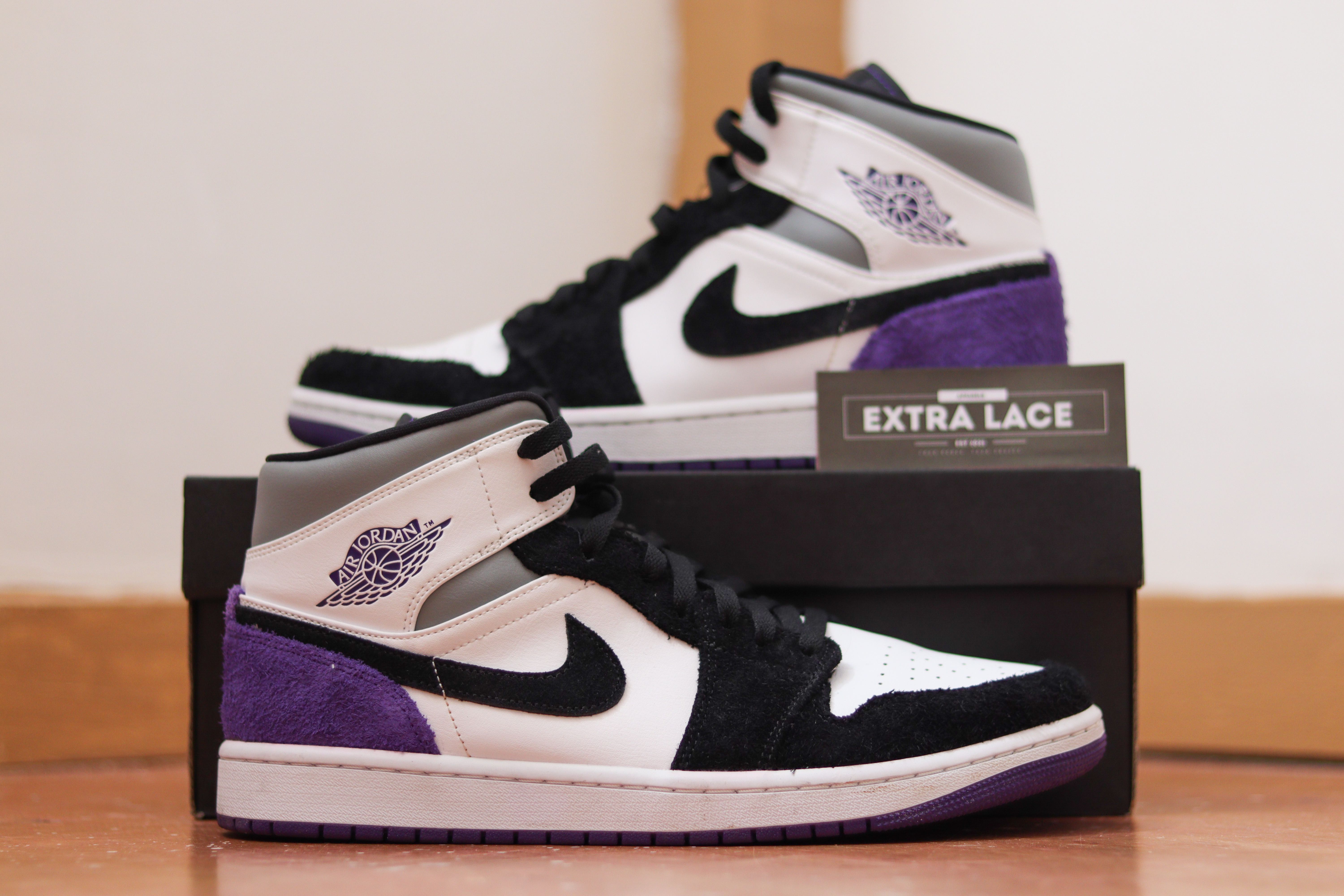 Air Jordan 1 Mid Court Purple Black Men s Fashion Footwear