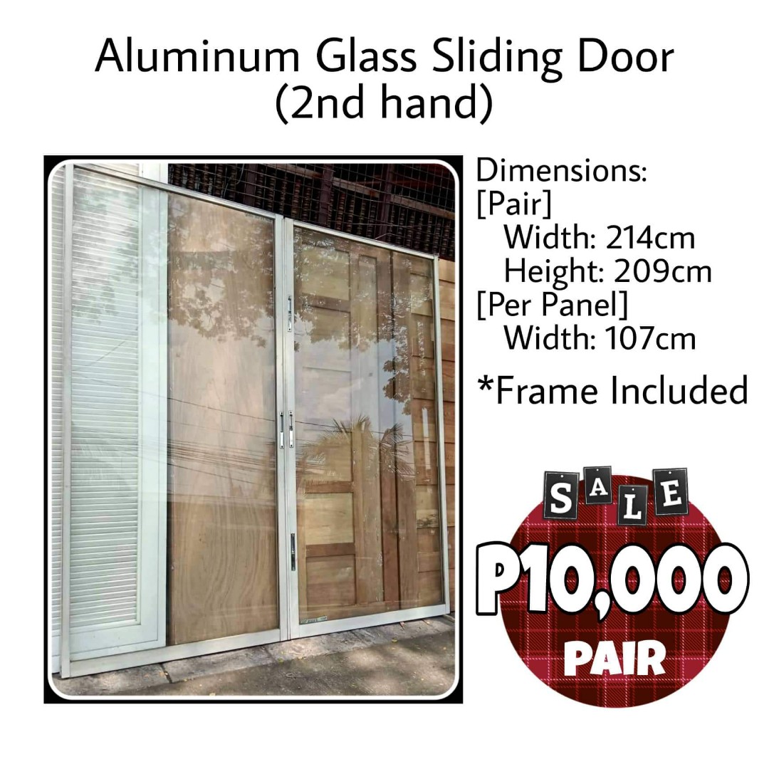 Aluminum Glass Sliding Door, Furniture & Home Living, Outdoor Furniture