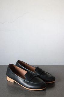 Andante Black Penny Loafers real leather