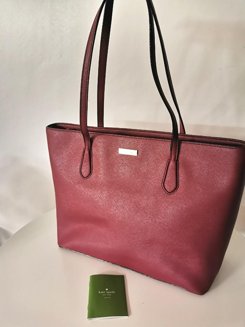 Kate spade burgundy tote bag shop