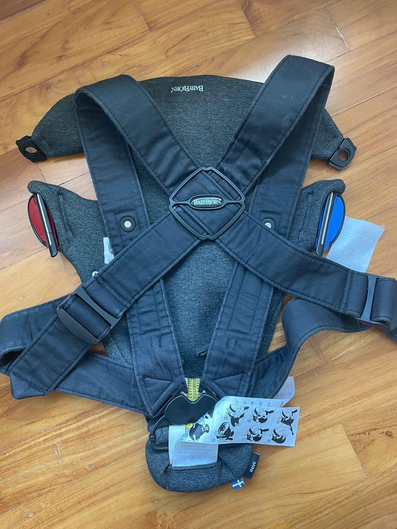 Baby Bjorn Mini Carrier grey jersey fabric, Babies & Kids, Going Out