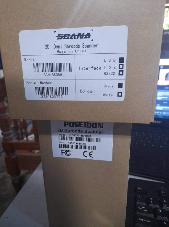 Barcode Scanner (Category: Printers, Scanners & Copiers) located in Caloocan City. Submitted by marklouieoliveros-20532 (Listing ID 1171135283, Image 2). Description: Poseidon 2d Barcode Scanner, Seana 2d Omni barcode scanner, 1d omni laser high speed scanner Port: USB Color: Blacked.