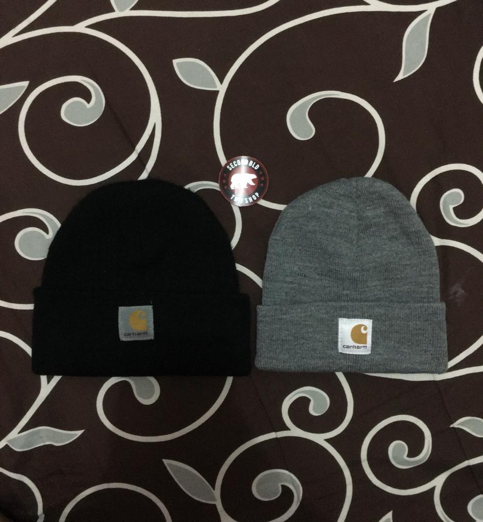Beanie carhartt grey, Fesyen Pria 