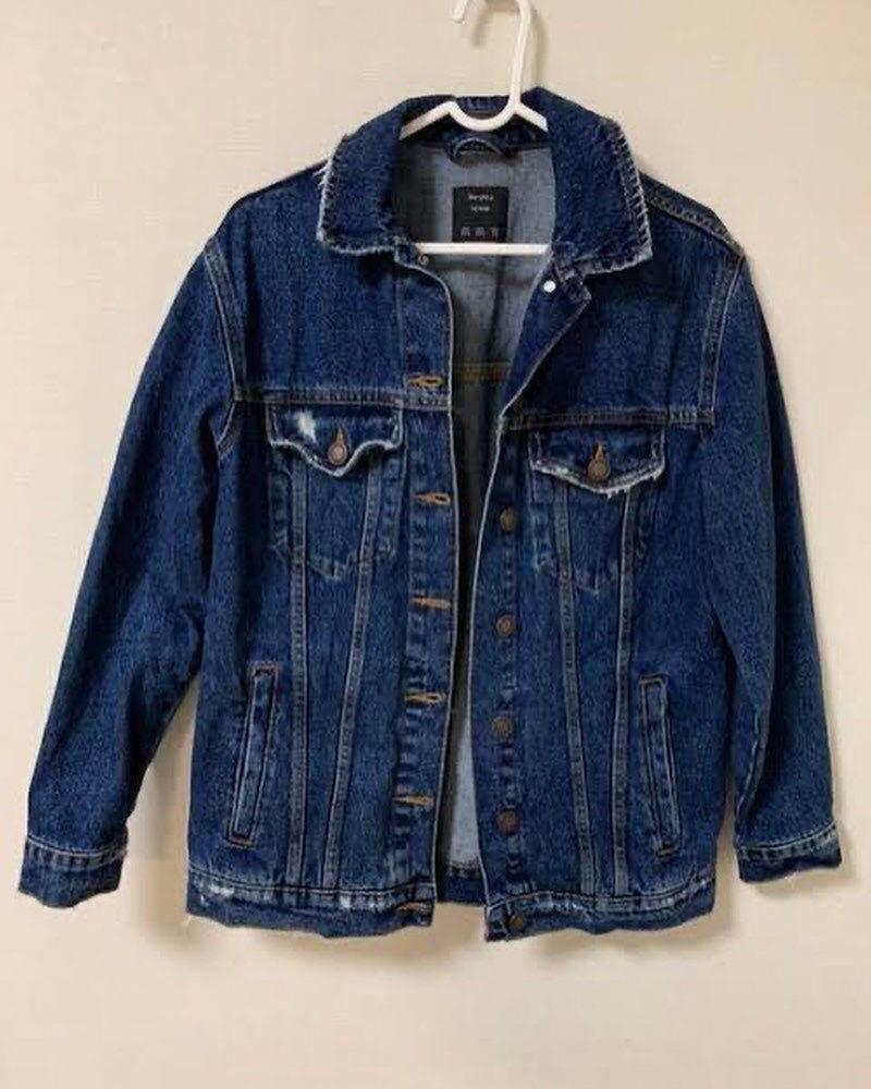 Bershka oversized denim jacket, Fesyen 