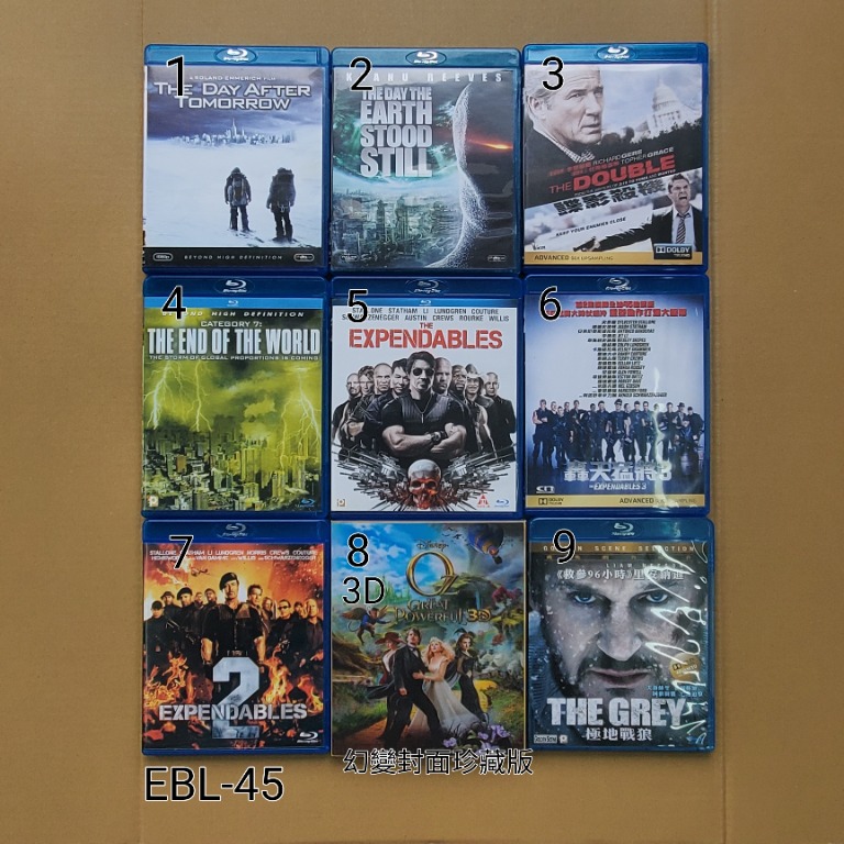 震撼全城，中古原裝正版Blu-ray 外語片，低至$49起，質素良好沒有明顯