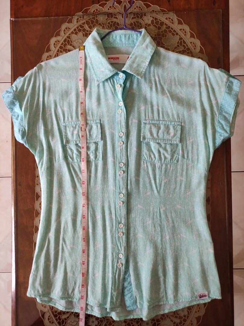 Bobson Women's Blouse - Light Green (Category: Blouses) located in San Pedro. Submitted by recitea (Listing ID 1171105401, Image 1). Description: I am selling my pre-loved Bobson casual blouse. Used but not abused. Very light and cool on the skin. Size : Small RFS: Decluttering.