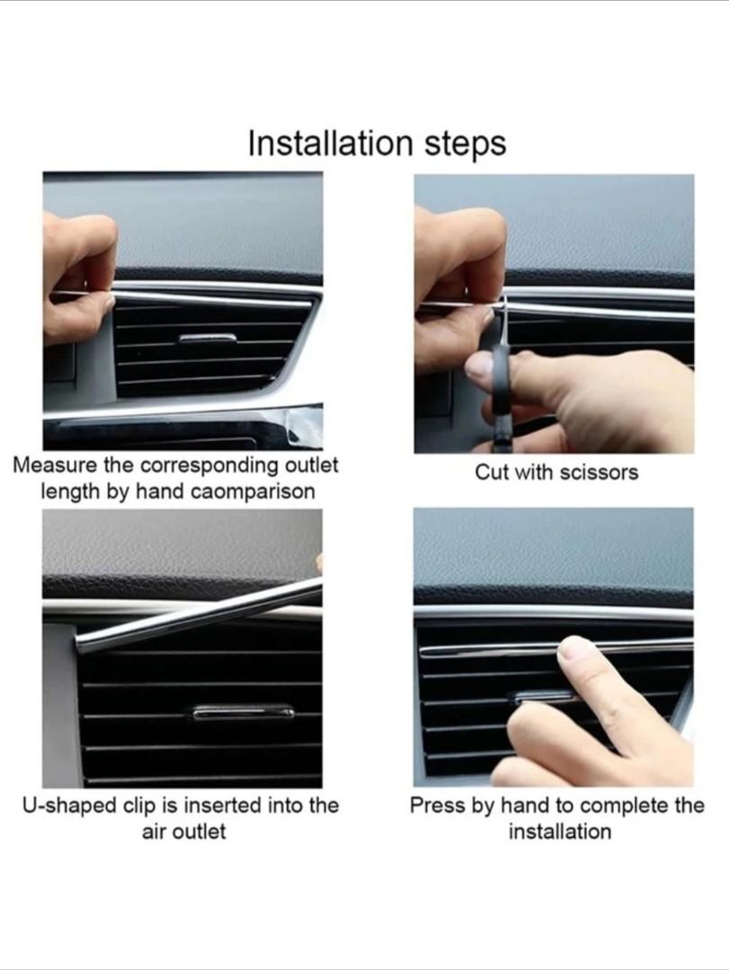 Car Aircon Vent Decor Strips, Car Accessories, Accessories on Carousell