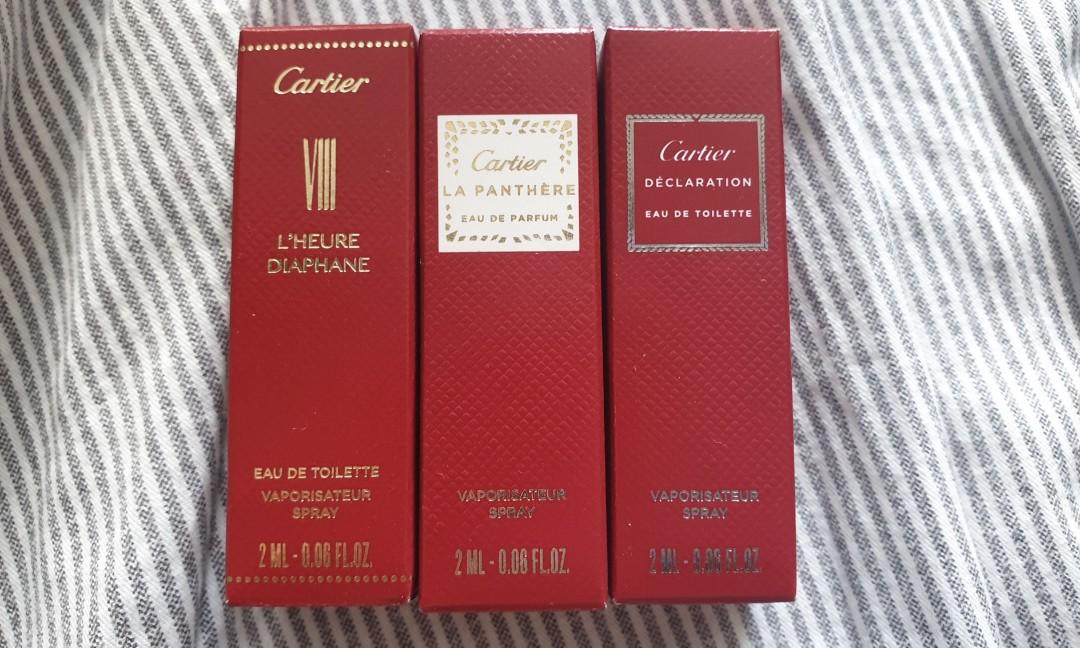 Cartier perfumes 2 ml samples La Panthere L heure Diaphane