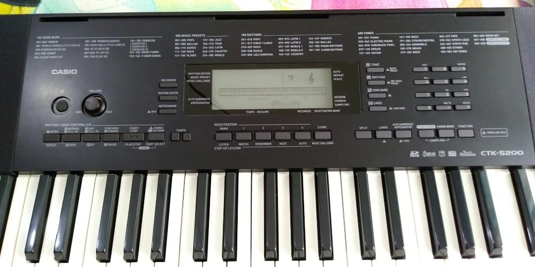 CASIO CTK 5200 Piano Organ Keyboard, Audio, Other Audio Equipment on ...