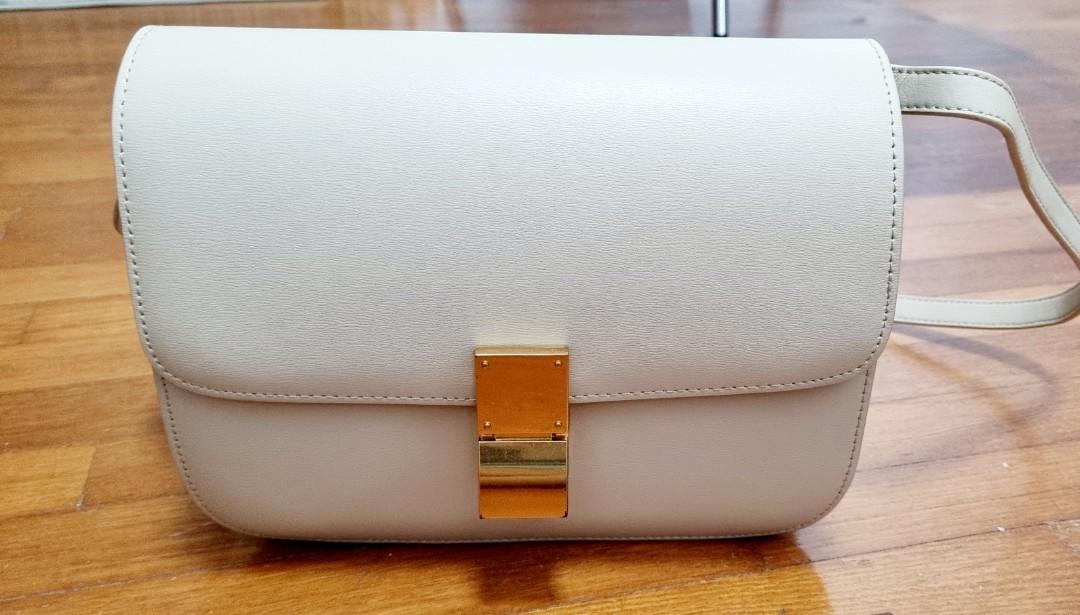 Celine box bag white deals