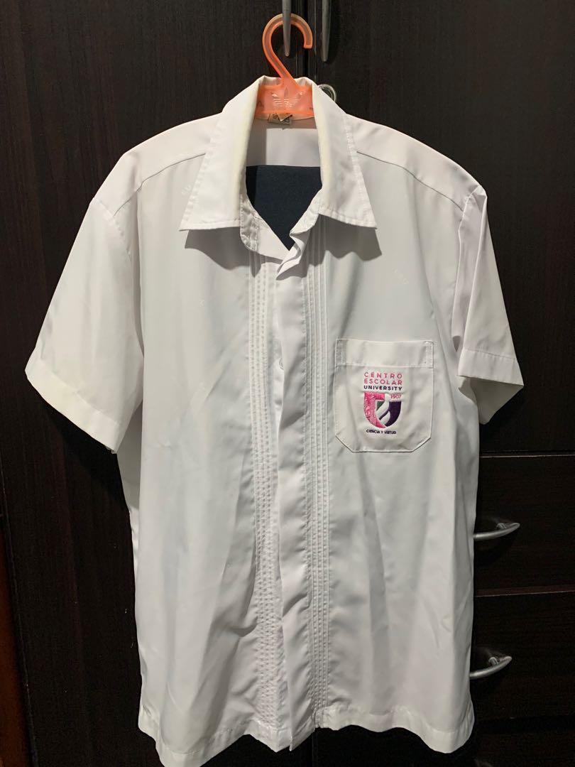 CEU Uniforms for men (for science courses) (Category: Formal Shirts) located in Caloocan City. Submitted by paolodacs (Listing ID 1171125283, Image 1). Description: CEU complete uniform set for men (for science courses) 3 sets + 1 polo up free! Size large for polo and pants 28-30 waistline pls refer to the pics posted Height: 5’8 Weight: 68kg 3 sets +1 polo free - 2,000 php only orig price per set is 1,310 Rfs: hindi na gagamitin and wala pang is