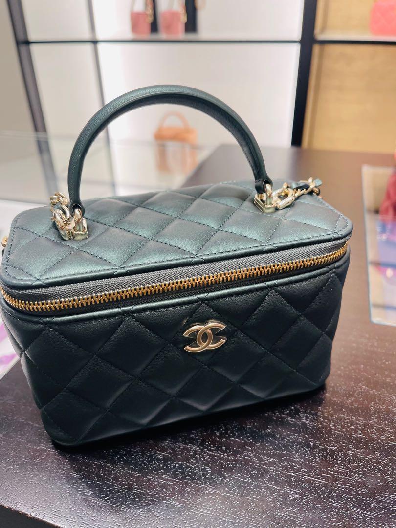 Chanel 22A Midnight Green Vanity Bag *Rare Colour, Latest collection*