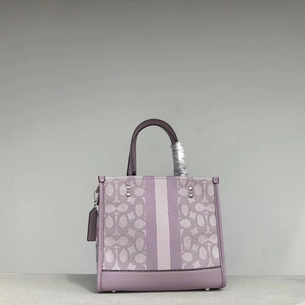 COACH Dempsey Tote 22 C8417 Signature Jacquard Bag Pink 20×22×11 Outlet