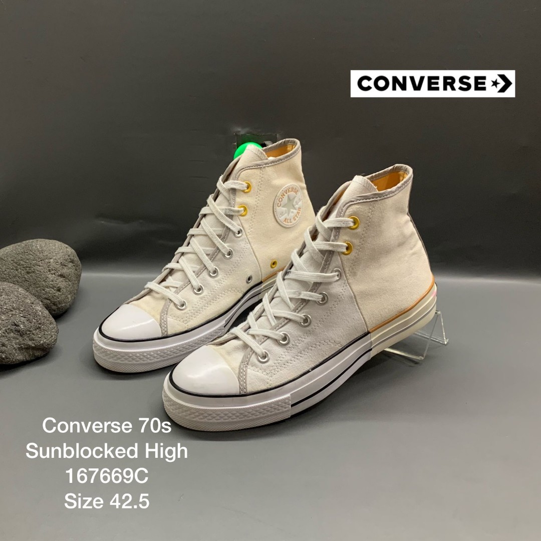 Sepatu Converse Chuck 70s 167669C Hi Sunblocked Size 42.5, Fesyen Pria,  Sepatu , Sneakers di Carousell