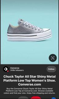 Converse All Star Shiny Metal Platform low top
