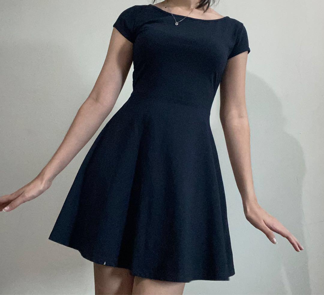 COTTON ON Dark Blue Fit Flare Dress Skater Dress