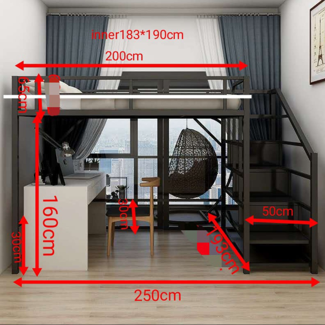 Customize loft bed king size, Furniture & Home Living, Furniture, Bed Frames & Mattresses on