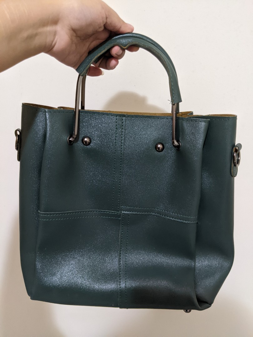 Dark green multistyle bag, Women's Fashion, Bags & Wallets, Shoulder