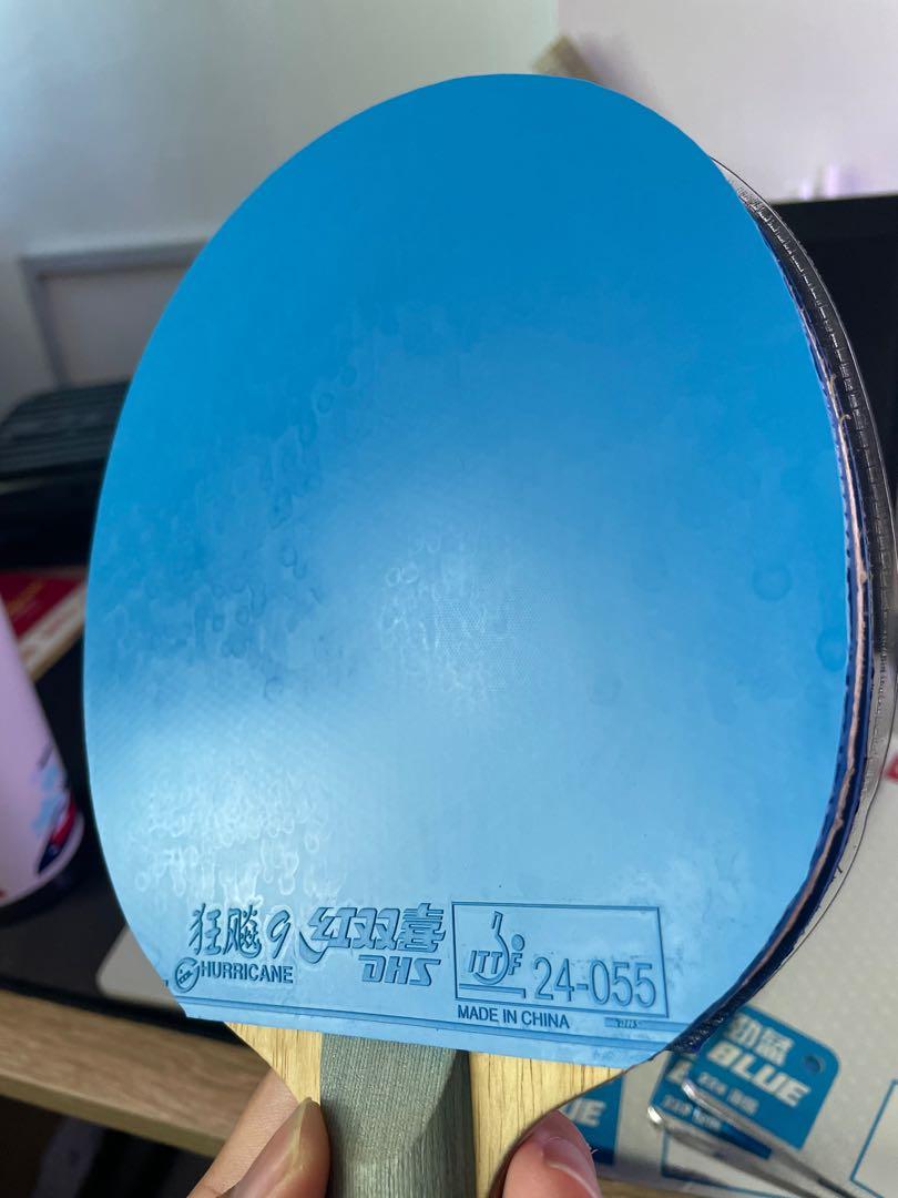 DHS Hurricane 9 Blue topsheet with blue sponge brand new Table Tennis
