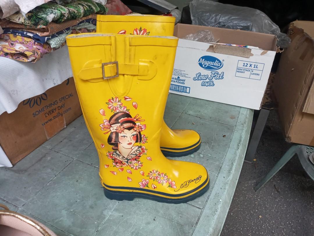 Ed hardy rain boots 2025