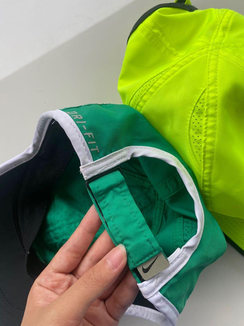 Nike Featherlight Dri-Fit Cap (Bundle) (Category: Caps & Hats) located in Bulacan. Submitted by declutterwithmik (Listing ID 1171155117, Image 3). Description: -Take all (2 caps for 1,400php) -Colors: Neon Green and Emerald Green -Never used. Looks like brand new. -Original po mamatay man nanay ko -Rfs: Ang kalat po ng bahay .