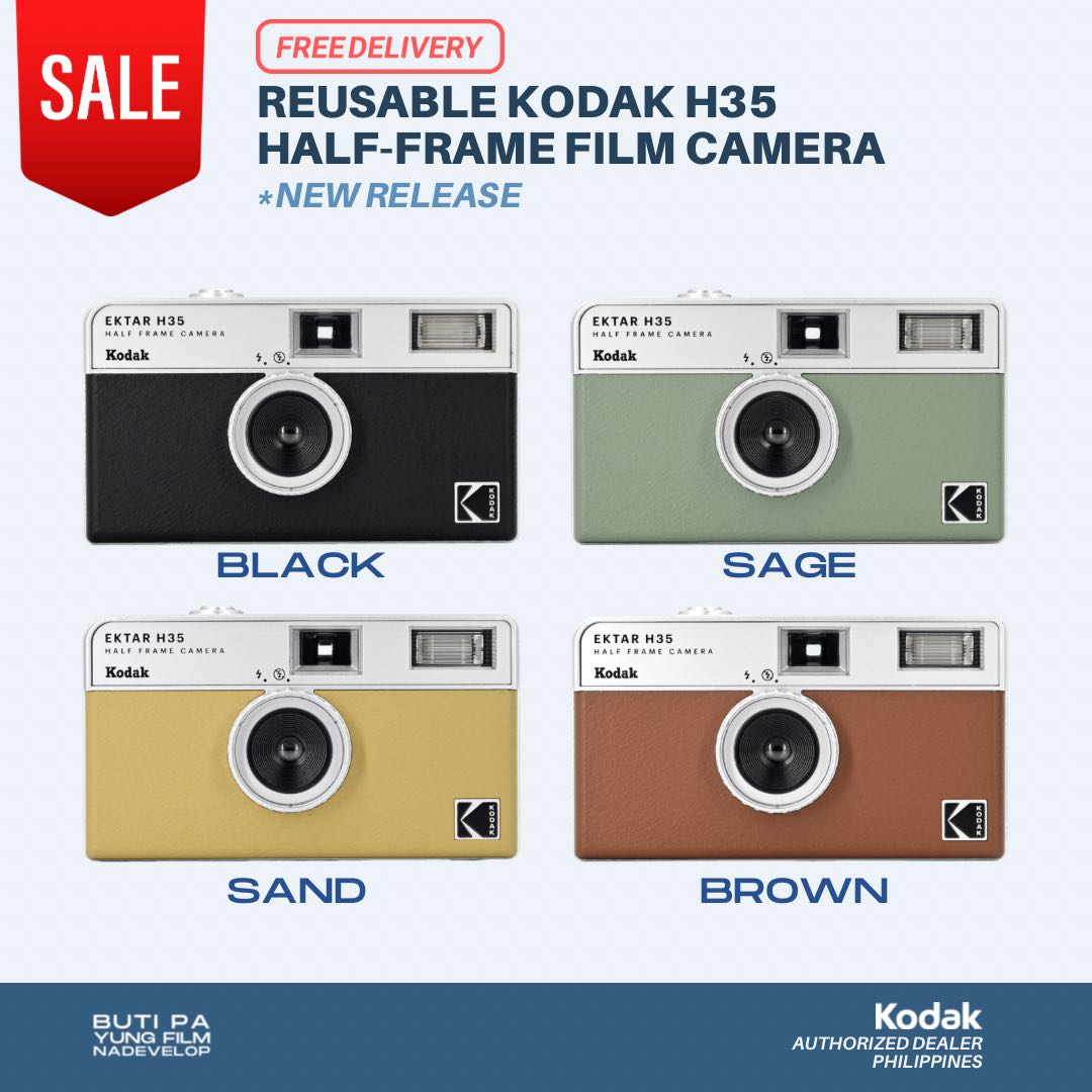[Free Shipping] KODAK EKTAR H35 HALF FRAME FILM CAMERA Black, Sage