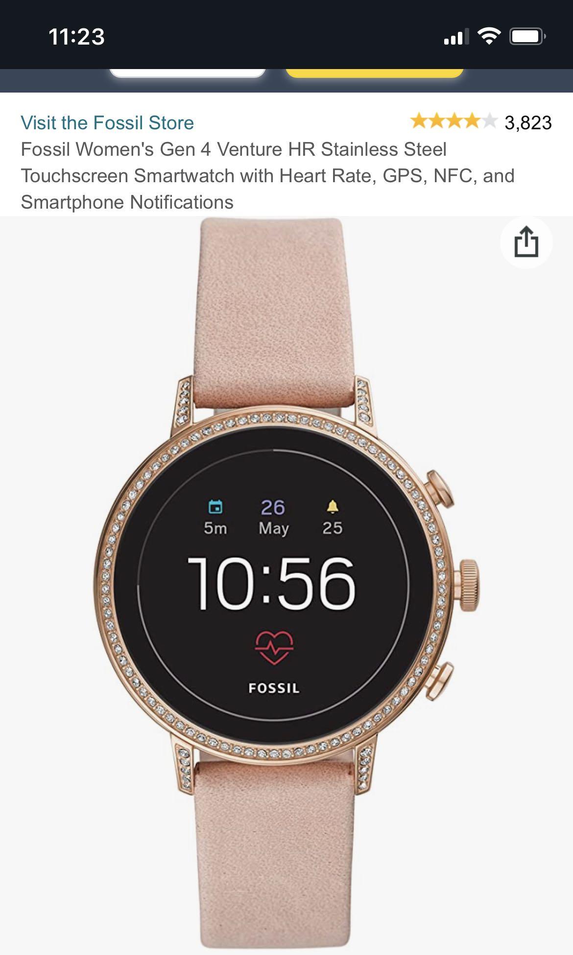 Gen 4 Fossil Smartwatch Rose Gold Mobile Phones Gadgets