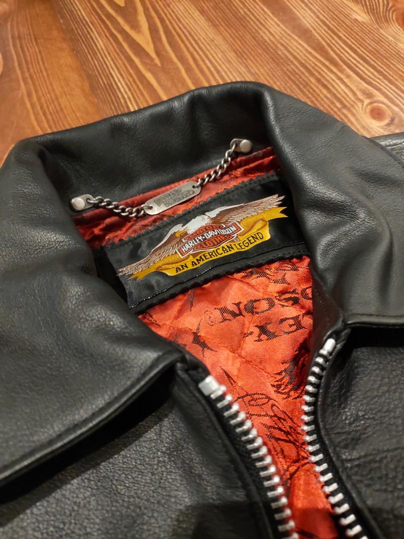 Vintage Harley Davidson Black Leather Jacket, Men's Fashion, Coats ...