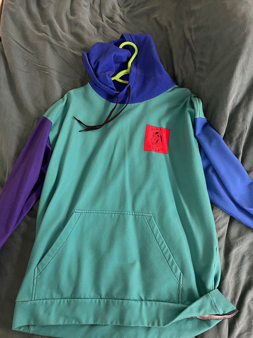 Purple and green hoodie store