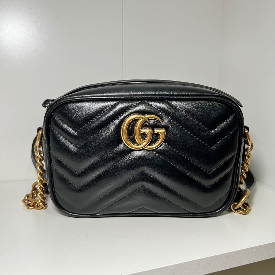 Gucci Mini Marmont Camera Bag, Luxury, Bags & Wallets on Carousell