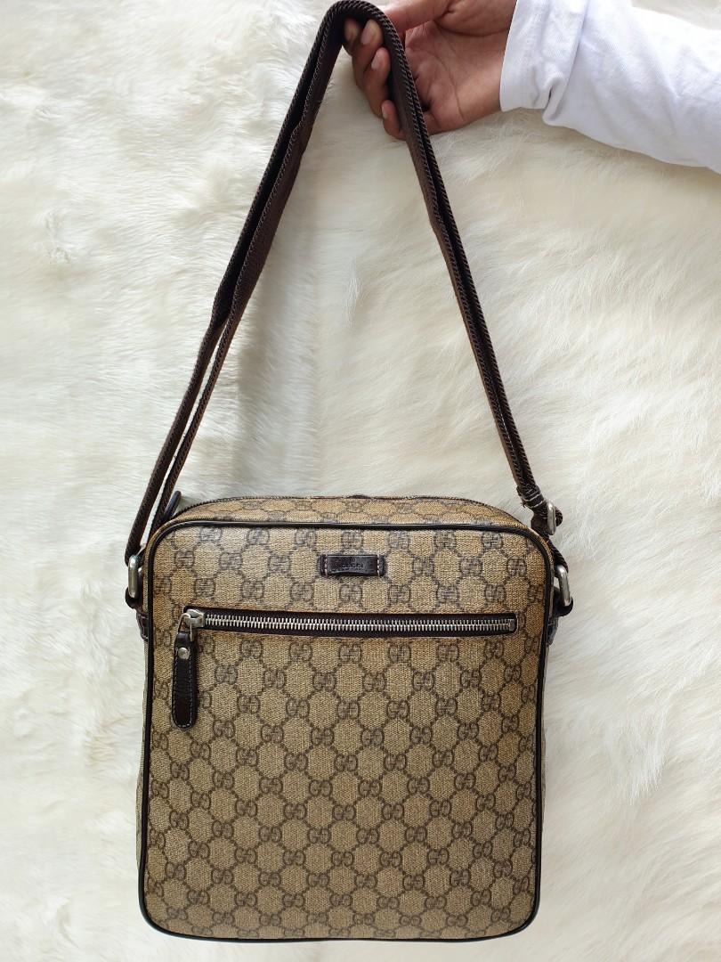 Gucci Tas Selempang Sling Bag Pvc mix Kulit Asli Pria Second Preloved  Branded Thrift