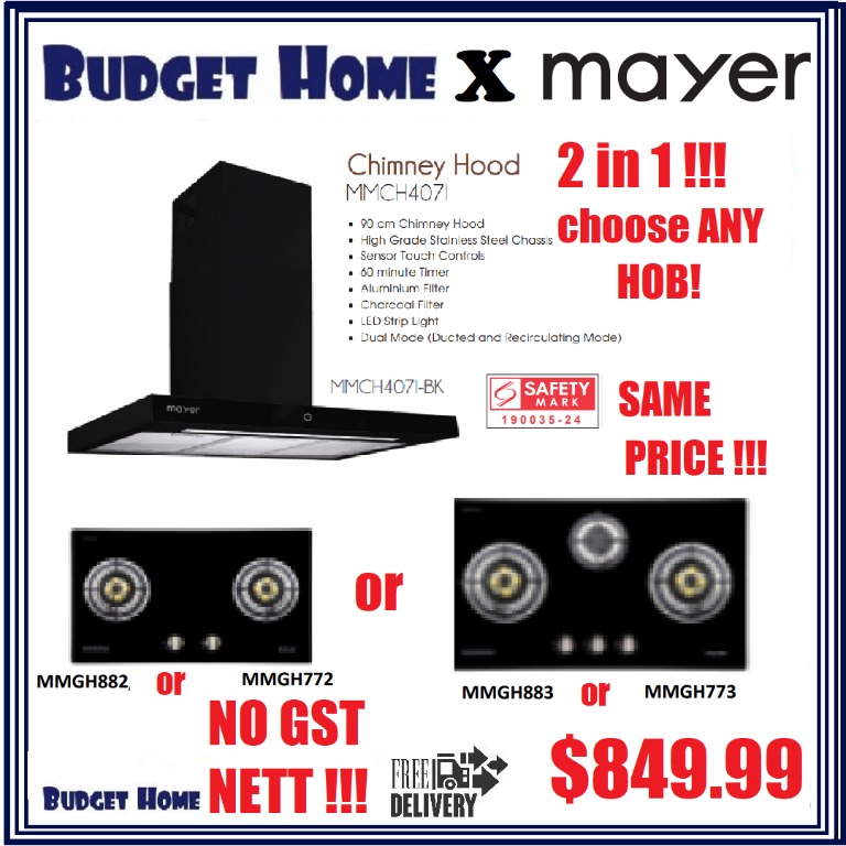 Hood and hob Mayer kitchen package, TV & Home Appliances, Kitchen