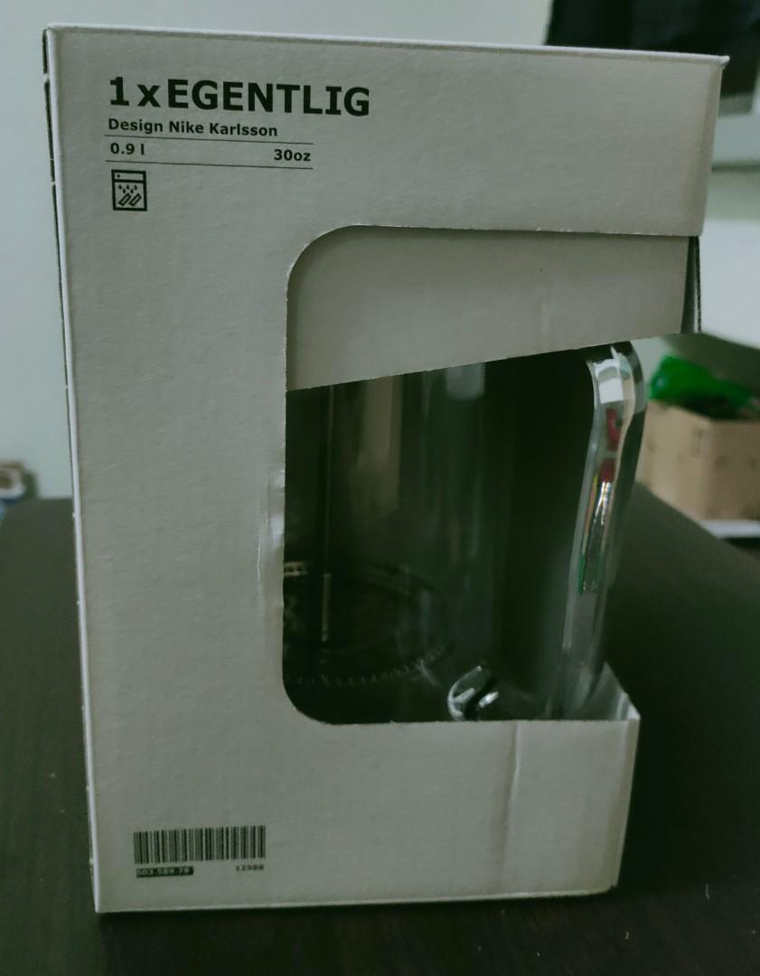 Ikea Egentlig French Press (0.9L), Furniture & Home Living, Kitchenware