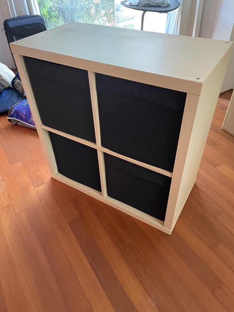 IKEA Kallax 4 drawer shelf unit, Furniture & Home Living, Furniture