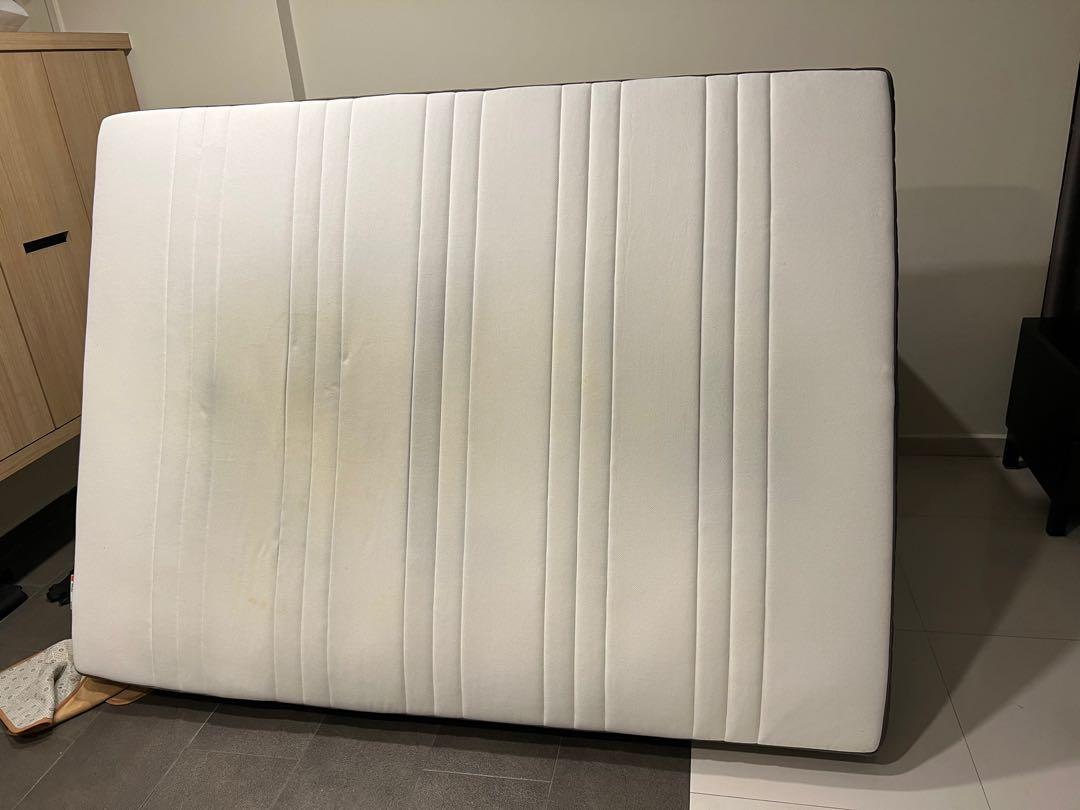 Ikea Queen Size Bed Frame with storage box & Mattress, Furniture & Home