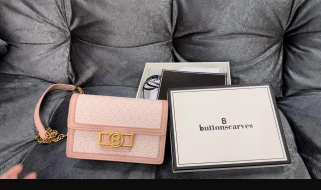 Jual NEW Izzy Canvas Bag Peach Buttonscarves
