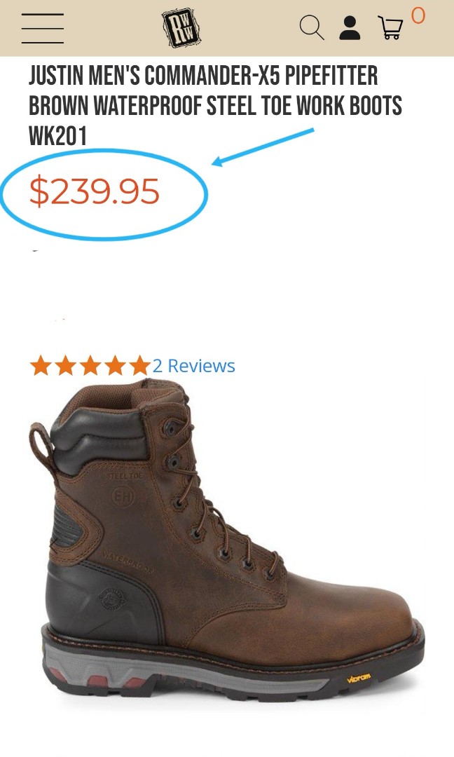 Justin wk201 cheap