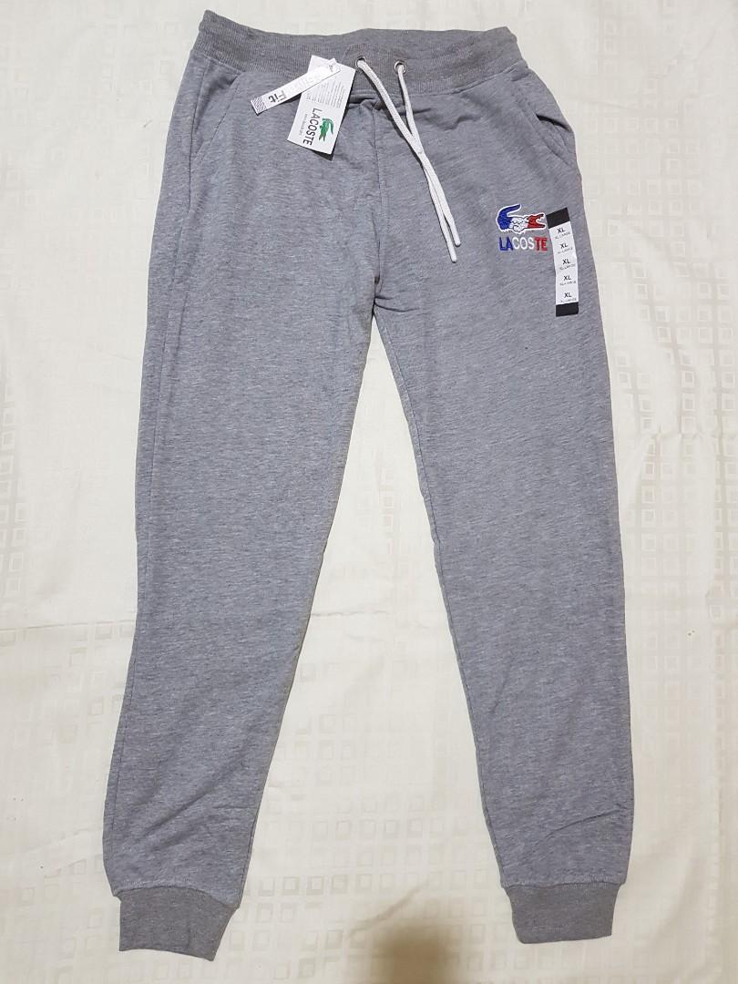 Dark grey lacoste joggers shop