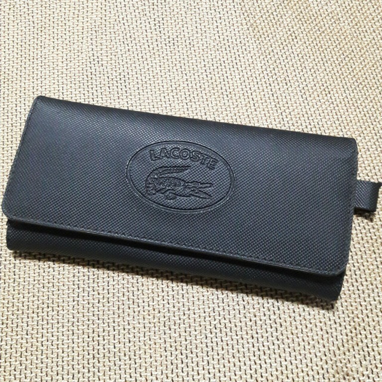 Lacoste Trifold Long Wallet, Luxury, Bags & Wallets on Carousell