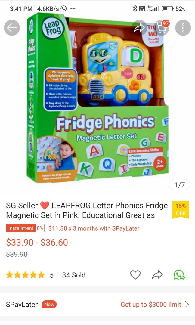 Leapfrog Letter Phonics fridge set, Babies & Kids, Infant