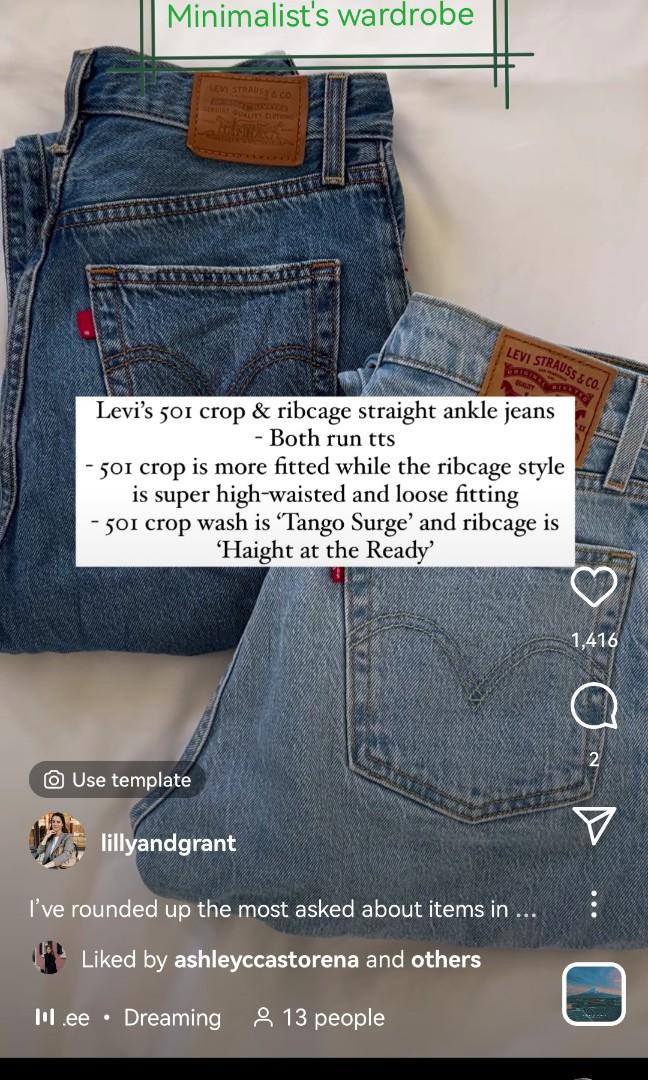 Levi's 501 Cropped Jeans in Tango Surge Blue, Women's Fashion, Bottoms,  Jeans on Carousell