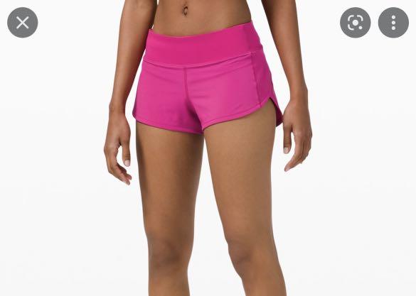 Lululemon speed up shorts low rise 2.5” ripened raspberry size 8, Women's  Fashion, Activewear on Carousell