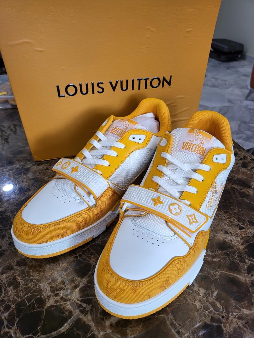 Louis Vuitton Trainer Yellow Men's Sneakers Shoes